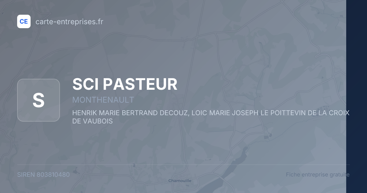 SCI PASTEUR — 803810480 — fiche entreprise