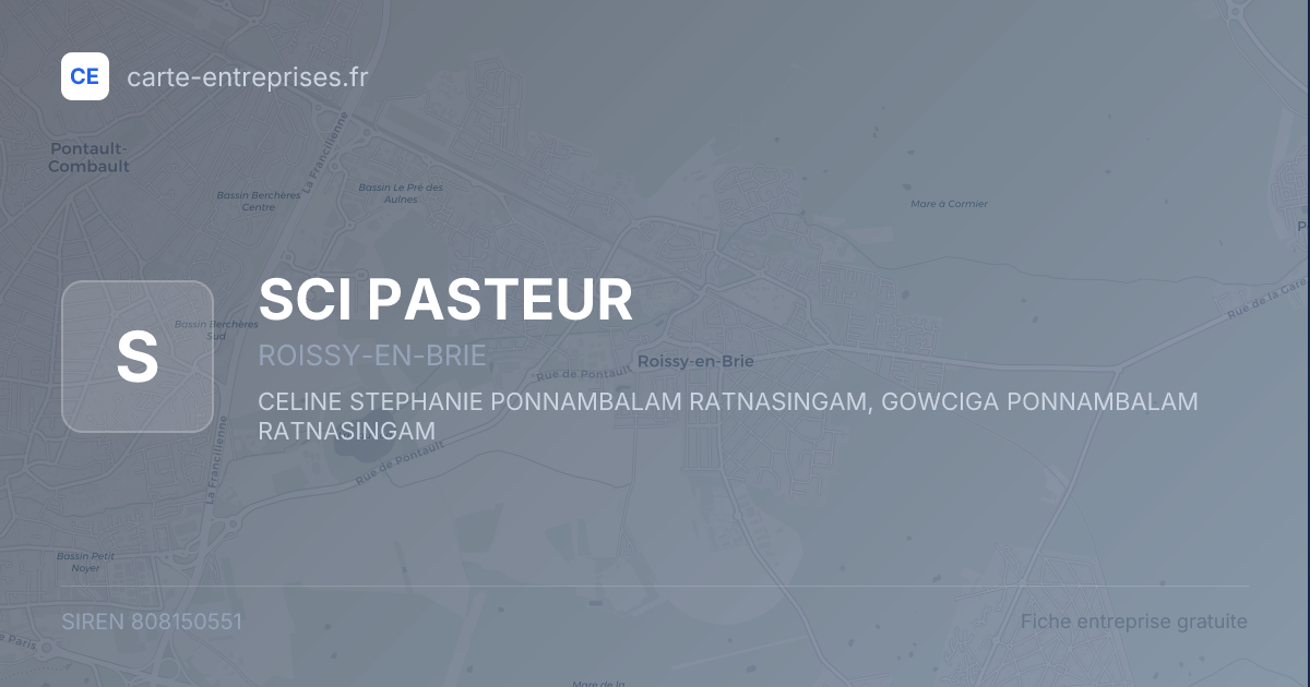 SCI PASTEUR — 808150551 — fiche entreprise