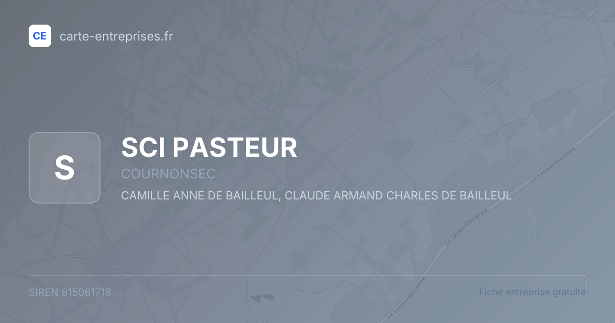 SCI PASTEUR — 815061718 — fiche entreprise