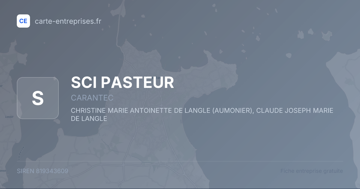 SCI PASTEUR — 819343609 — fiche entreprise