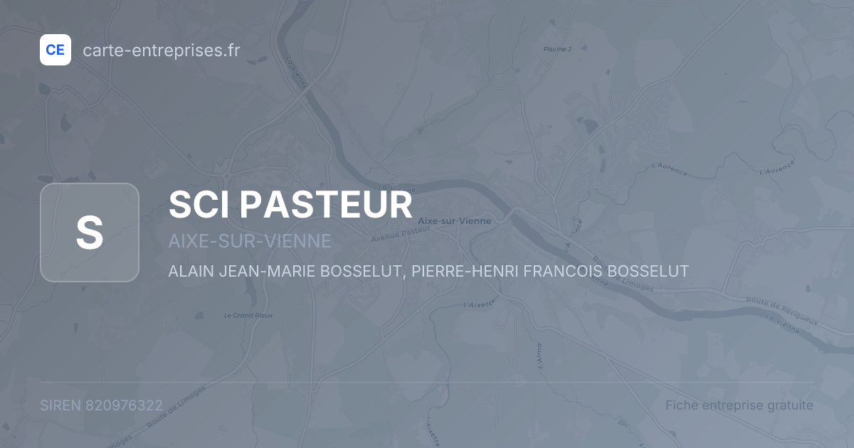 SCI PASTEUR — 820976322 — fiche entreprise