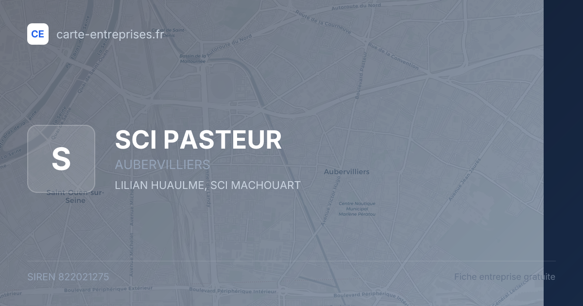 SCI PASTEUR — 822021275 — fiche entreprise