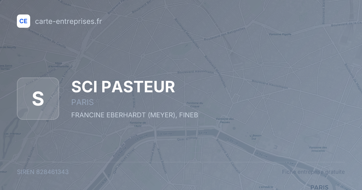 SCI PASTEUR — 828461343 — fiche entreprise