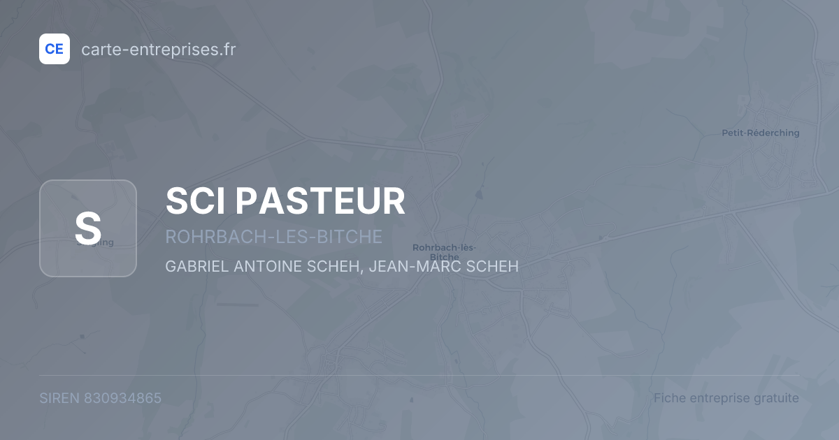 SCI PASTEUR — 830934865 — fiche entreprise