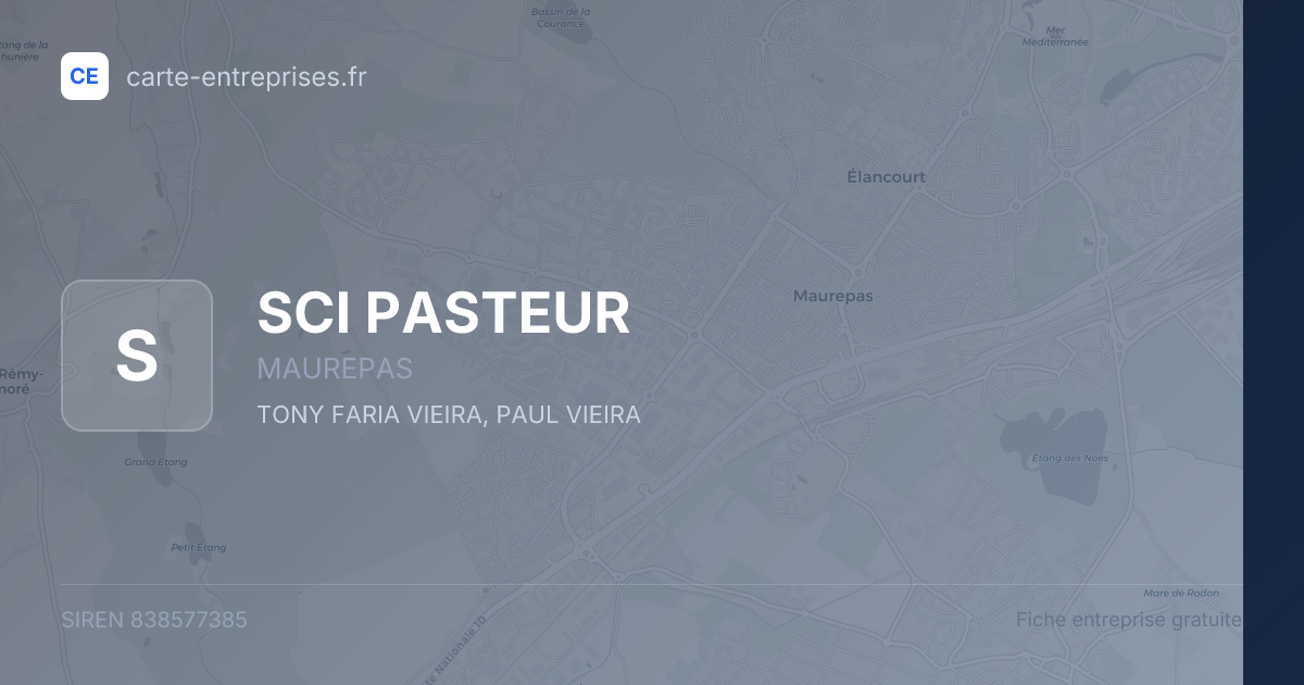 SCI PASTEUR — 838577385 — fiche entreprise