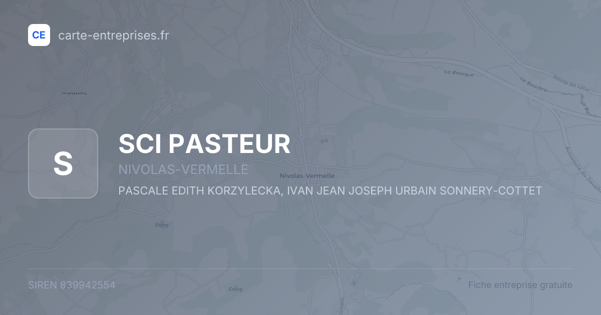 SCI PASTEUR — 839942554 — fiche entreprise
