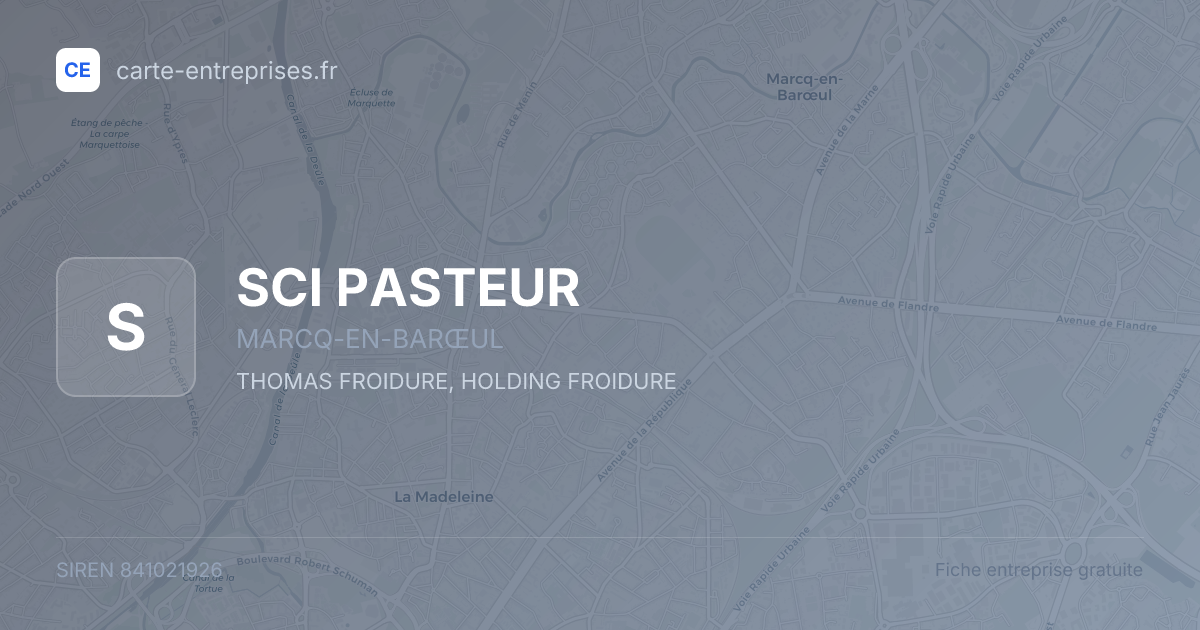 SCI PASTEUR — 841021926 — fiche entreprise