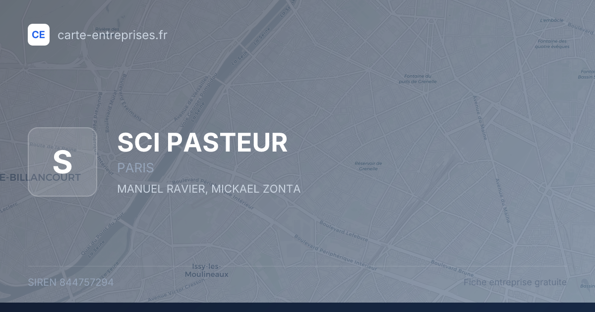 SCI PASTEUR — 844757294 — fiche entreprise