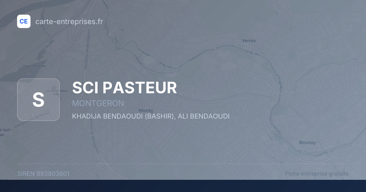 SCI PASTEUR — 893803601 — fiche entreprise