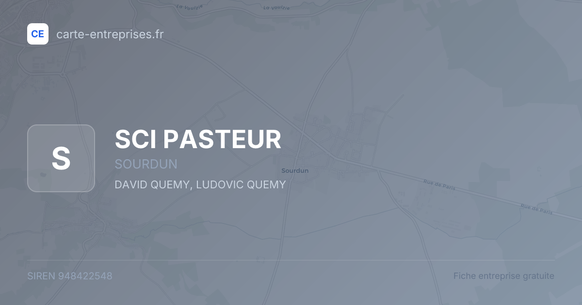 SCI PASTEUR — 948422548 — fiche entreprise