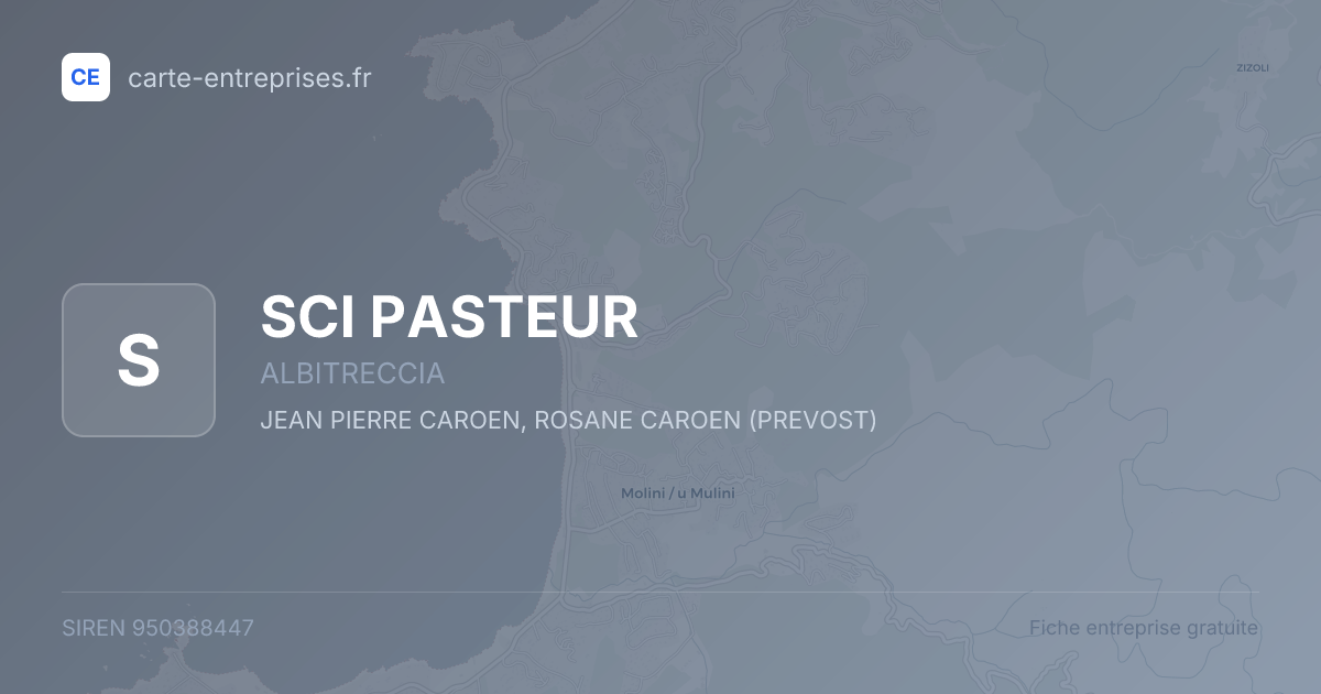 SCI PASTEUR — 950388447 — fiche entreprise
