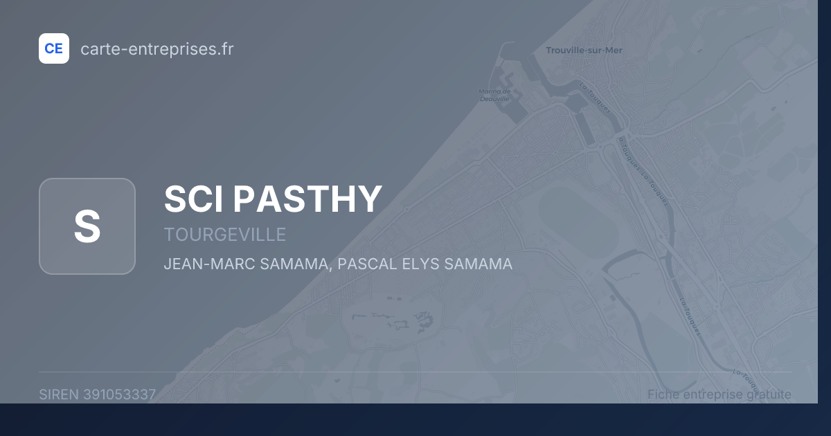 SCI PASTHY — 391053337 — fiche entreprise