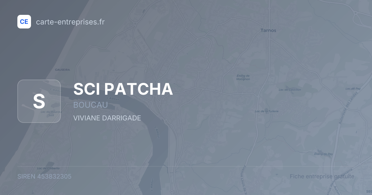 SCI PATCHA — 453832305 — fiche entreprise