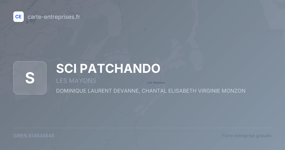 SCI PATCHANDO — 814634648 — fiche entreprise