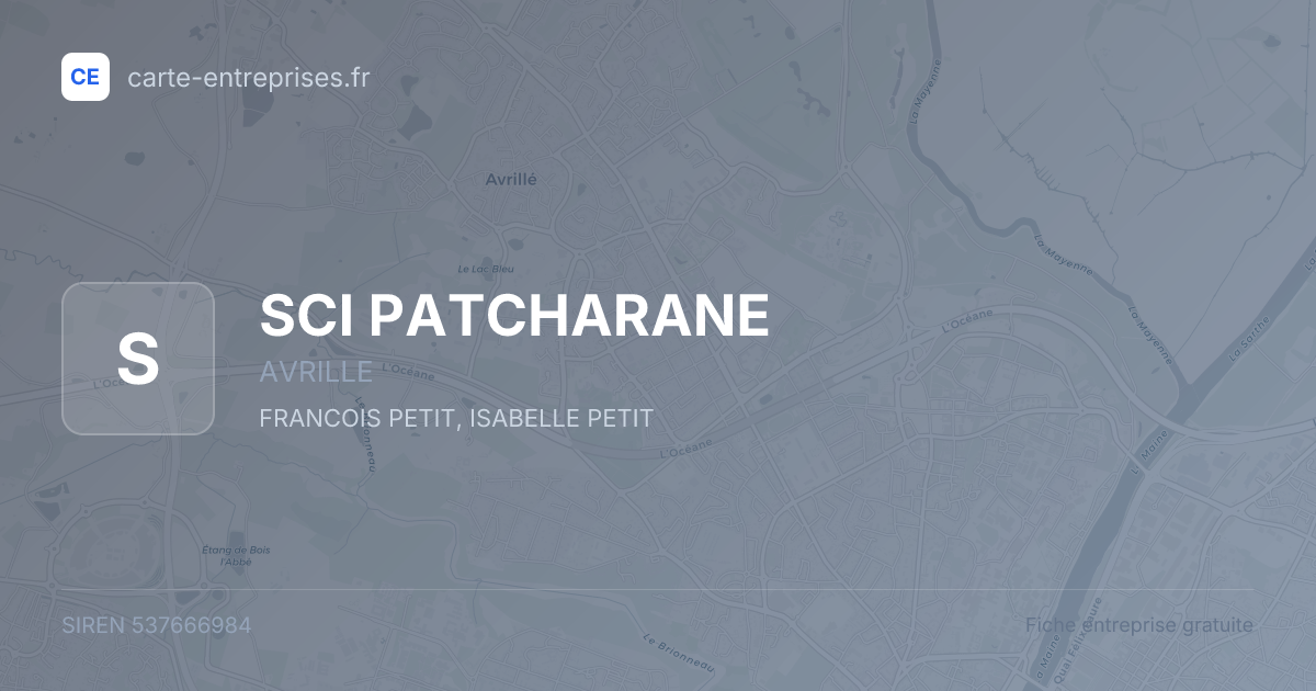 SCI PATCHARANE — 537666984 — fiche entreprise
