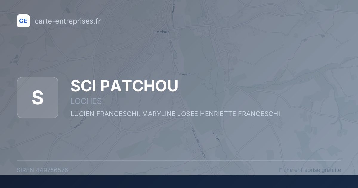 SCI PATCHOU — 449756576 — fiche entreprise