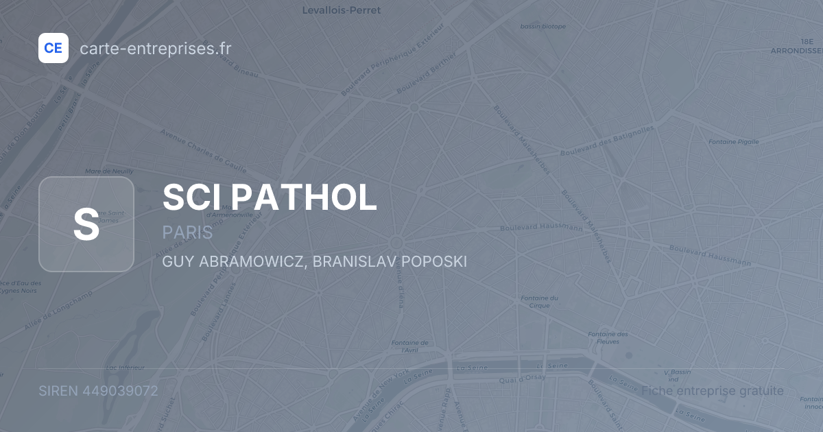 SCI PATHOL — 449039072 — fiche entreprise
