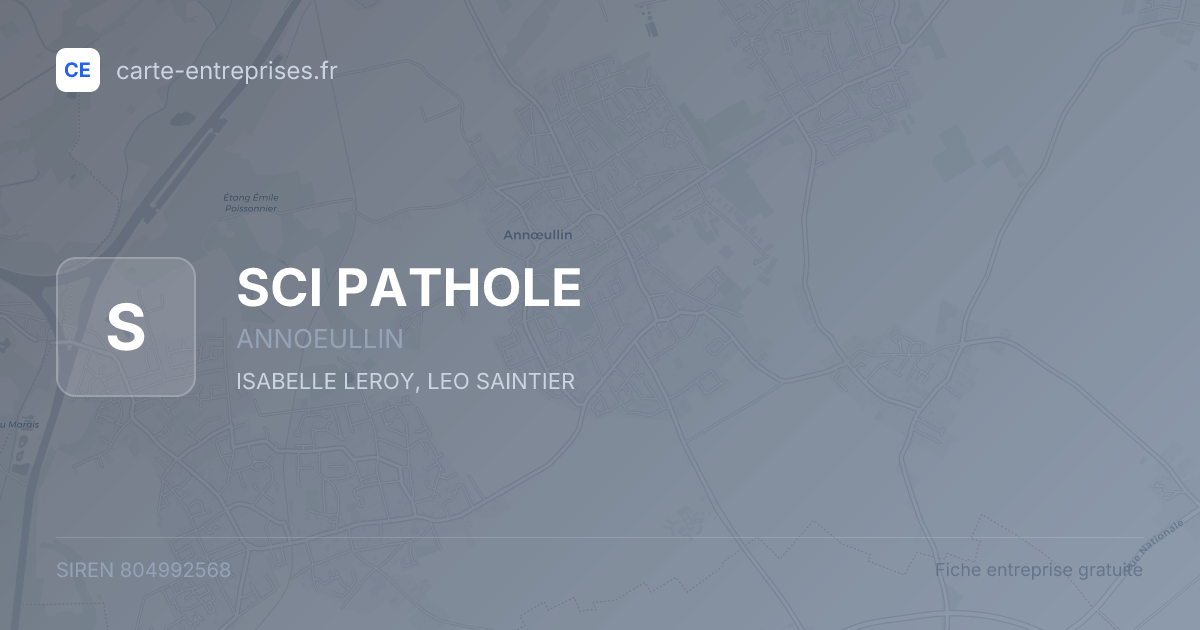 SCI PATHOLE — 804992568 — fiche entreprise