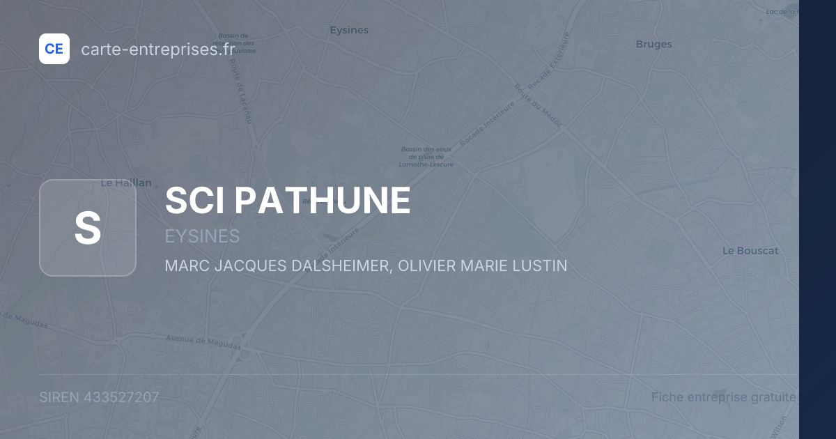 SCI PATHUNE — 433527207 — fiche entreprise
