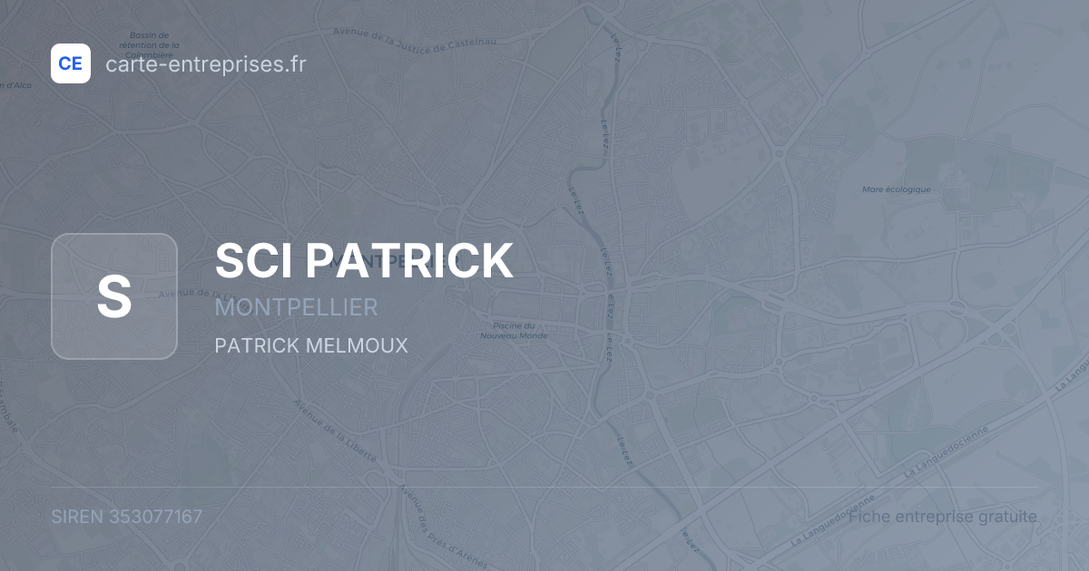 SCI PATRICK — 353077167 — fiche entreprise