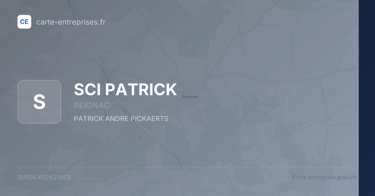 SCI PATRICK — 402421408 — fiche entreprise