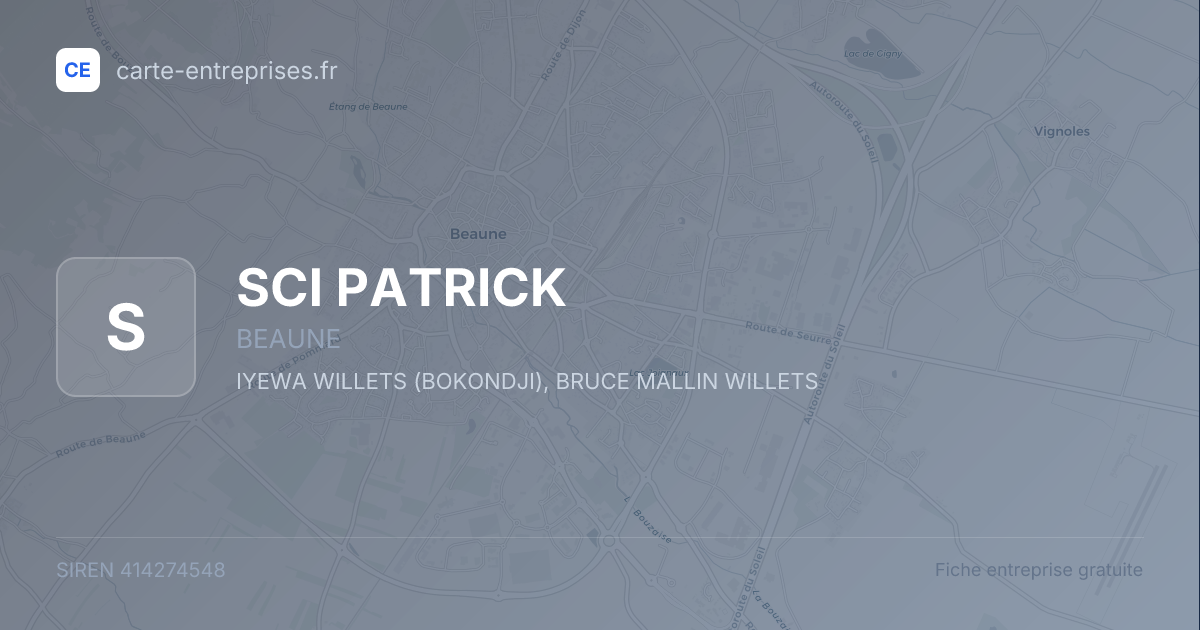 SCI PATRICK — 414274548 — fiche entreprise