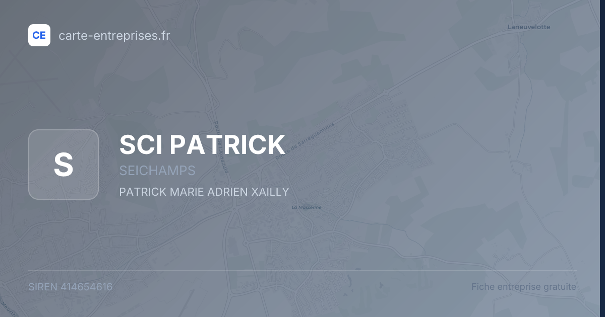 SCI PATRICK — 414654616 — fiche entreprise