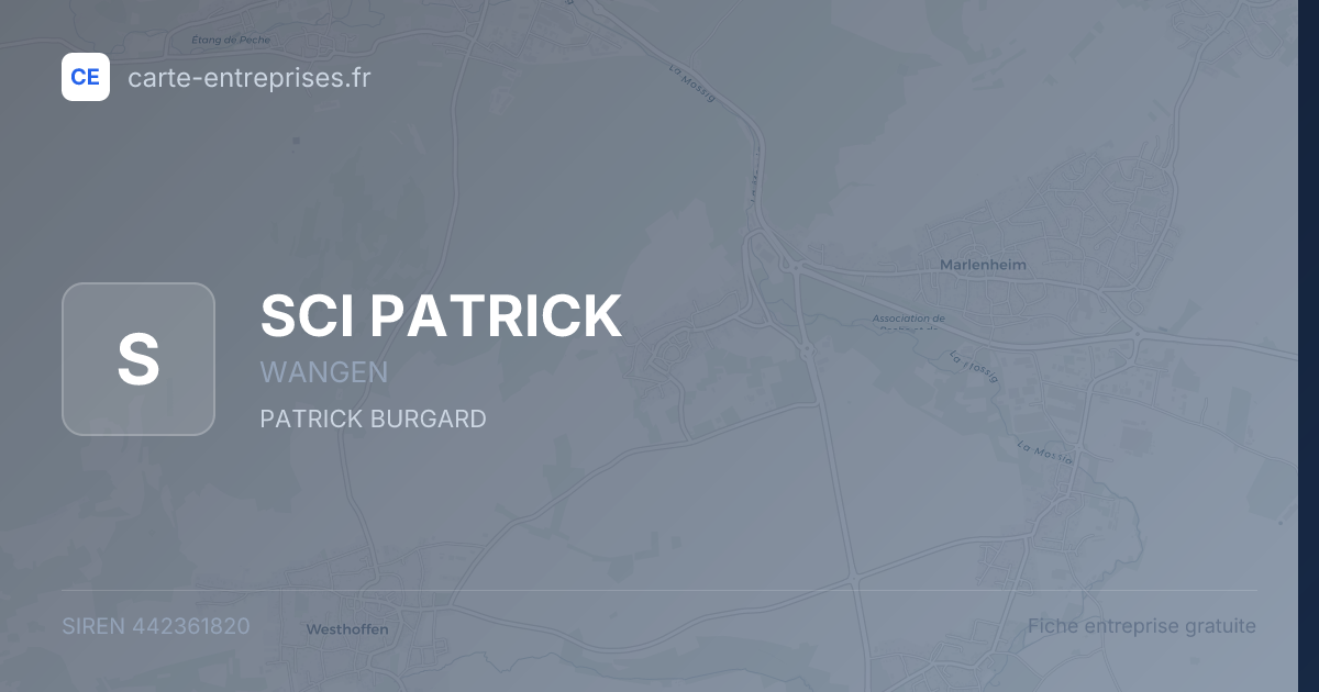 SCI  PATRICK — 442361820 — fiche entreprise