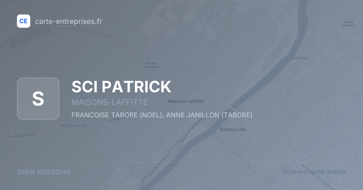 SCI PATRICK — 450033246 — fiche entreprise