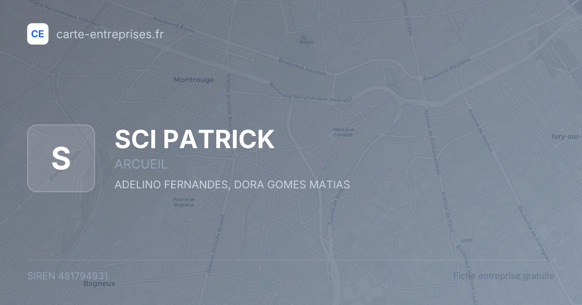 SCI PATRICK — 481794931 — fiche entreprise