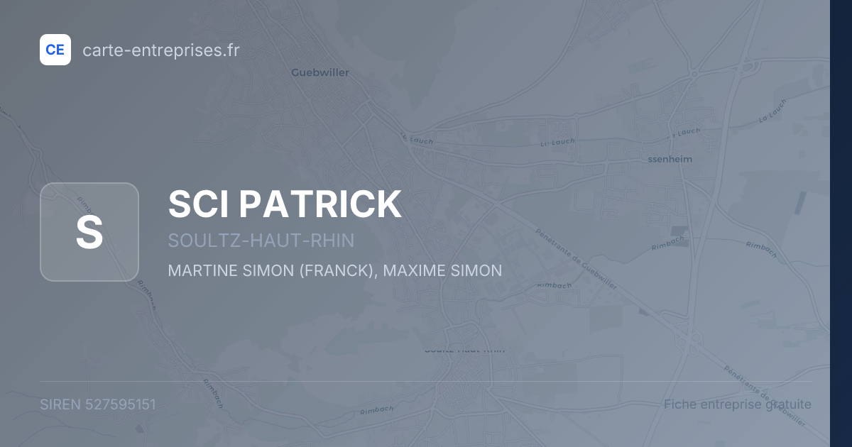SCI PATRICK — 527595151 — fiche entreprise