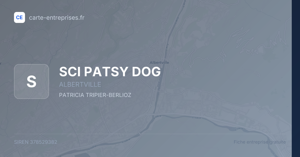 SCI PATSY DOG — 378529382 — fiche entreprise