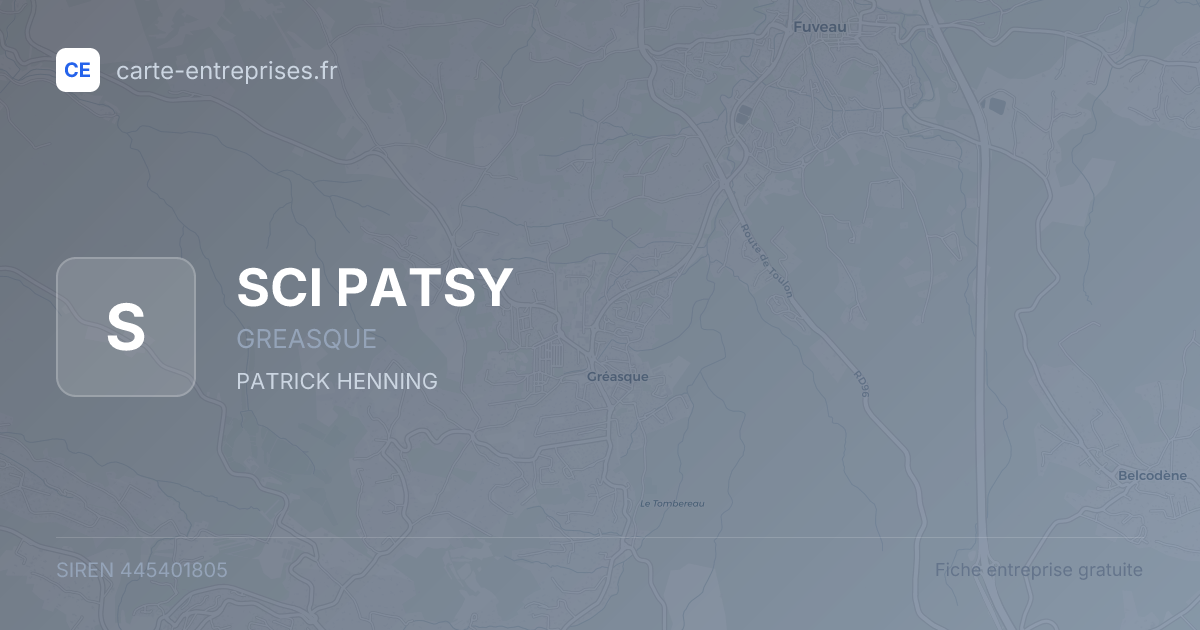 SCI PATSY — 445401805 — fiche entreprise