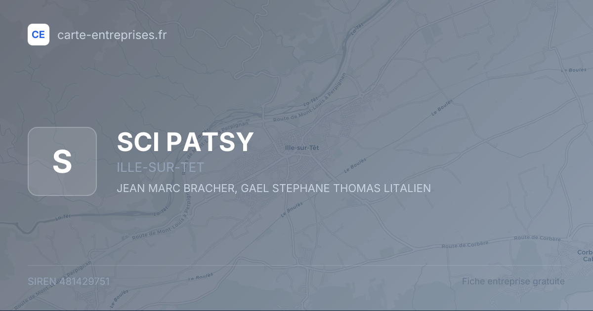SCI PATSY — 481429751 — fiche entreprise