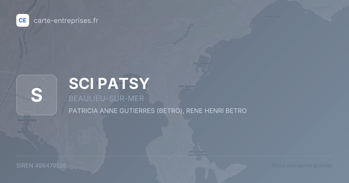 SCI PATSY — 498479138 — fiche entreprise