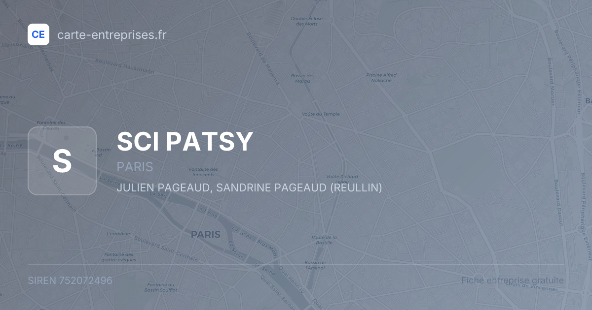SCI PATSY — 752072496 — fiche entreprise