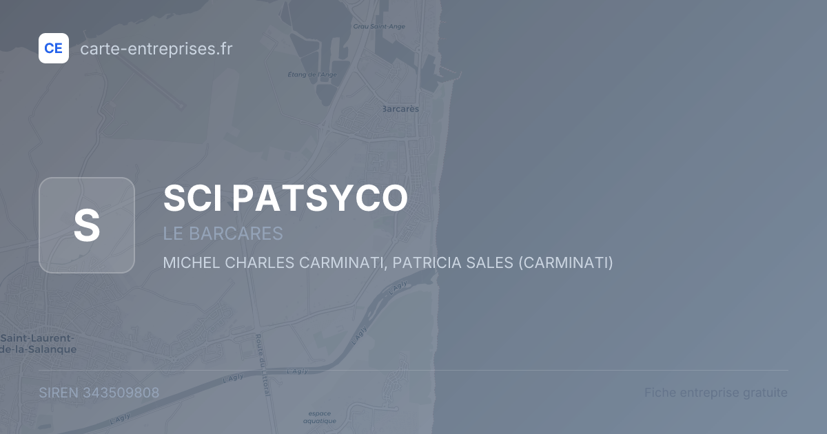 SCI PATSYCO — 343509808 — fiche entreprise