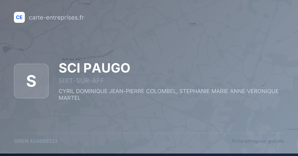 SCI PAUGO — 424890333 — fiche entreprise