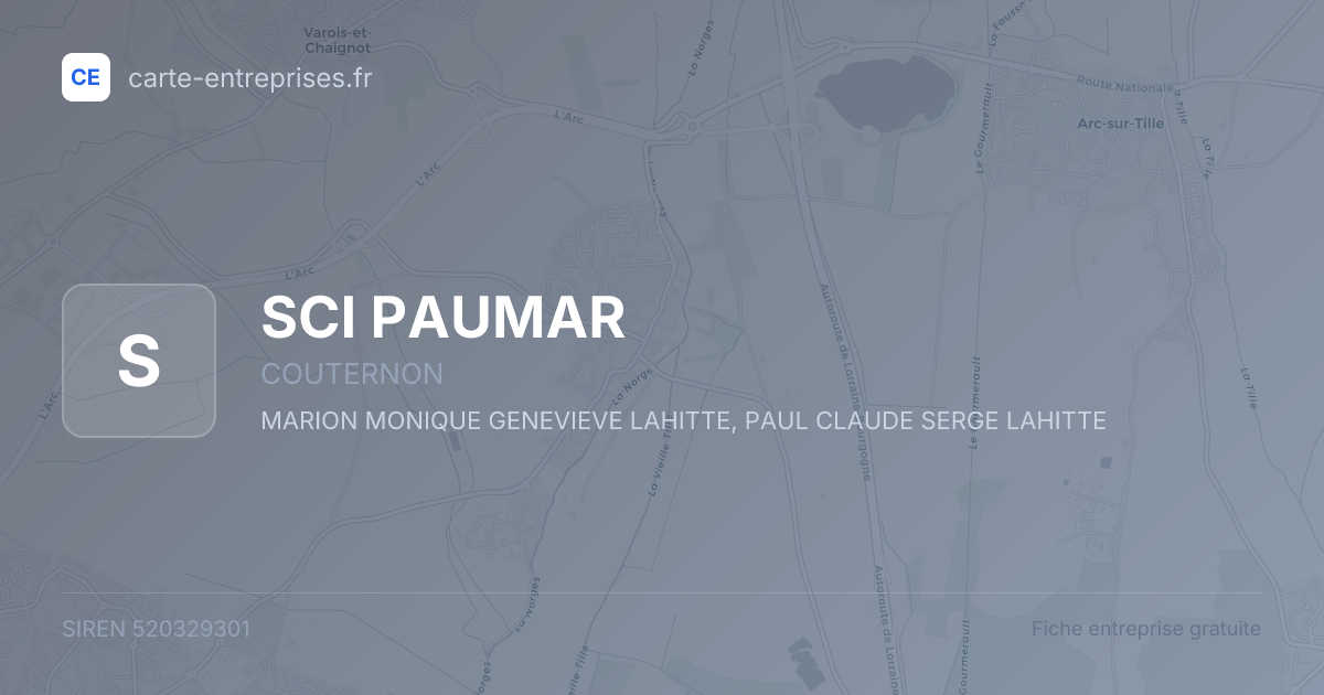 SCI PAUMAR — 520329301 — fiche entreprise