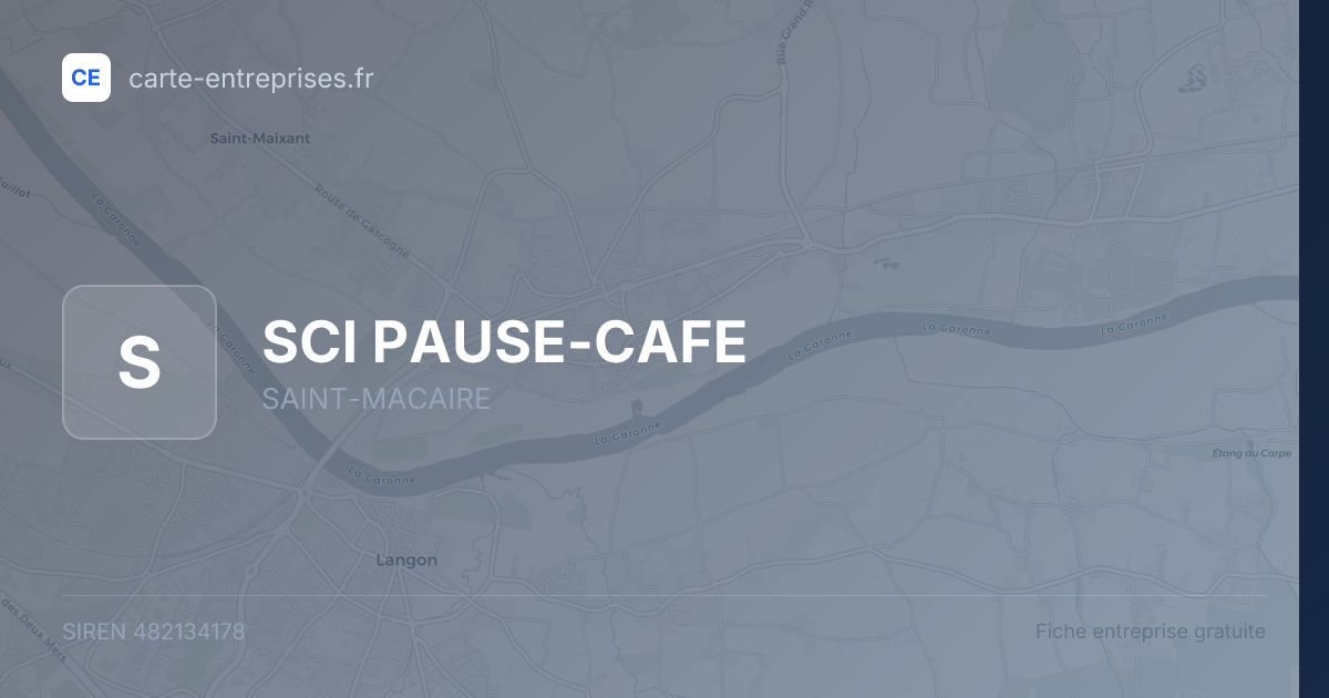 SCI PAUSE-CAFE — 482134178 — fiche entreprise