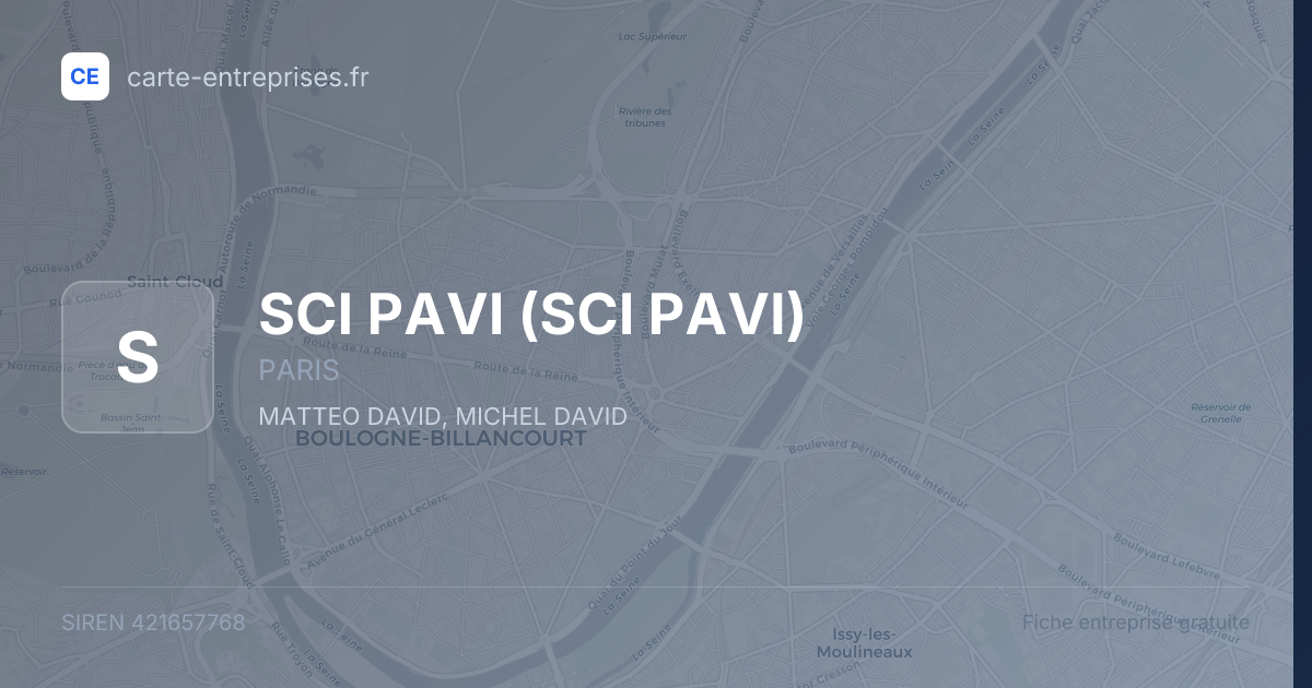 SCI PAVI — 421657768 — fiche entreprise