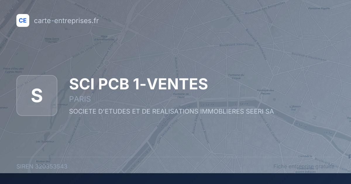 SCI PCB 1-VENTES — 320353543 — fiche entreprise