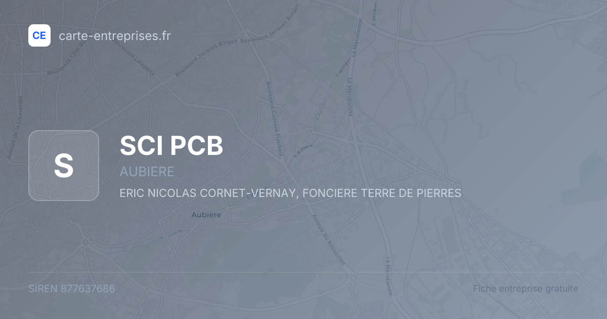 SCI PCB — 877637686 — fiche entreprise