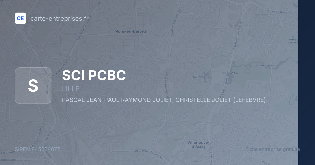 SCI PCBC — 845254077 — fiche entreprise