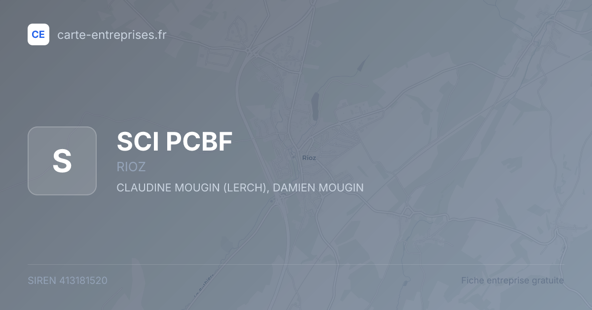 SCI PCBF — 413181520 — fiche entreprise