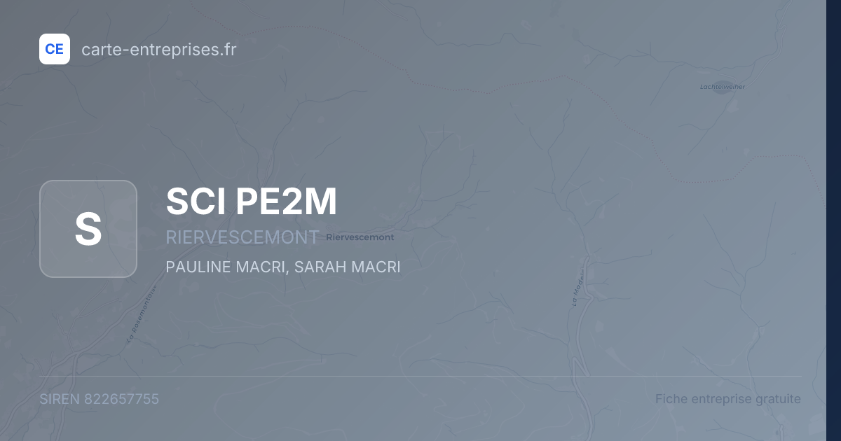 SCI PE2M — 822657755 — fiche entreprise
