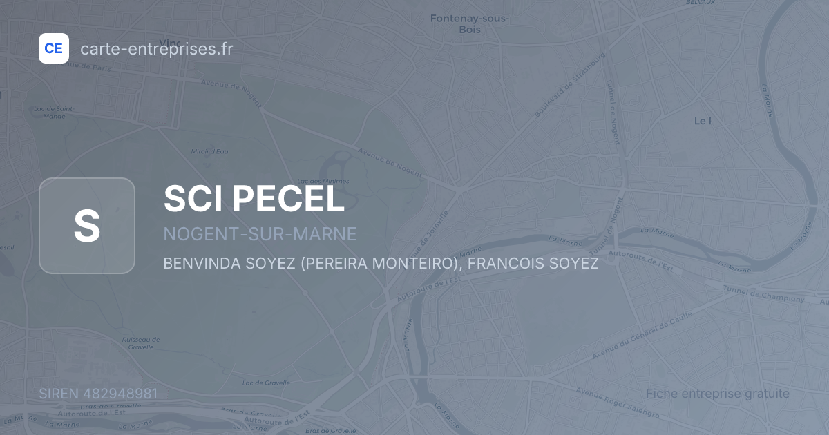SCI PECEL — 482948981 — fiche entreprise