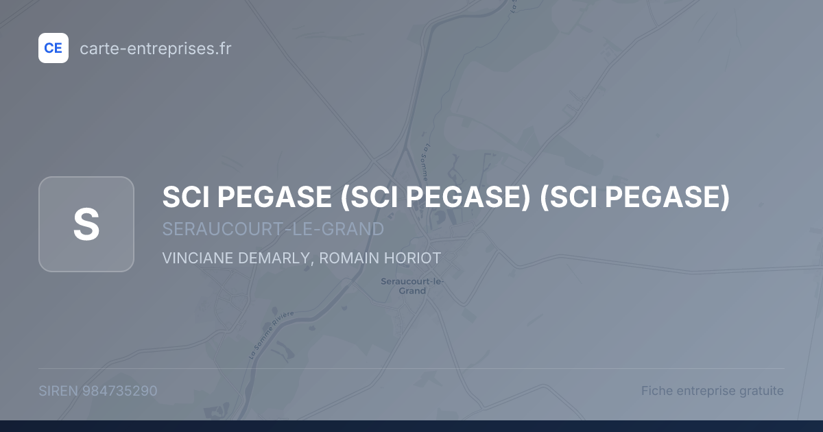 SCI PEGASE (SCI PEGASE) (SCI PEGASE) — 984735290 — fiche entreprise