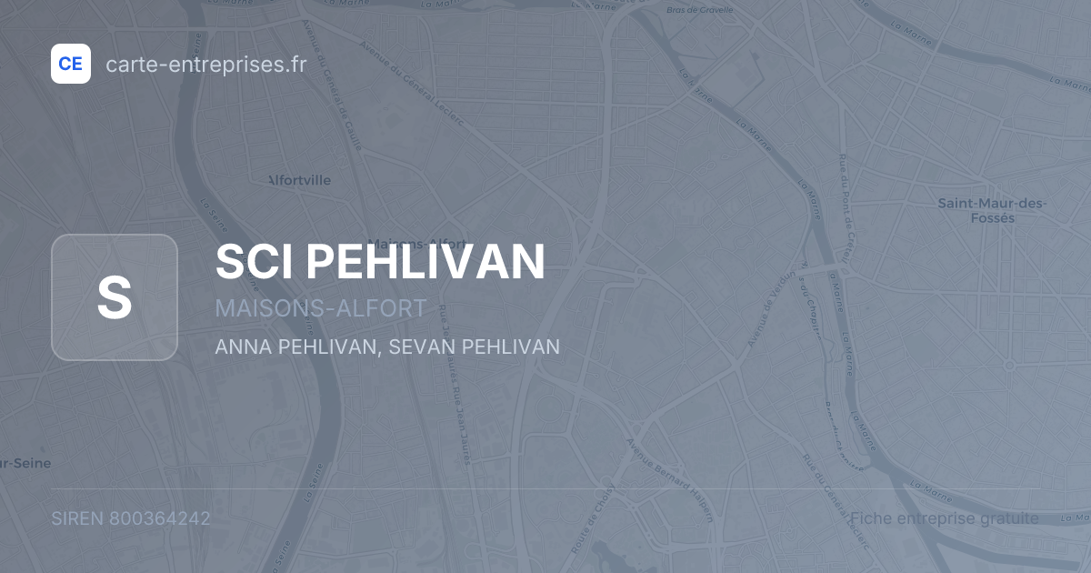 SCI PEHLIVAN — 800364242 — fiche entreprise