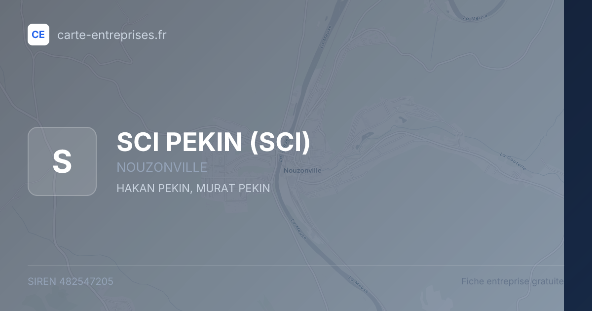 SCI PEKIN (SCI) — 482547205 — fiche entreprise